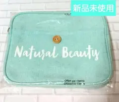 【新品未使用】CLARINS クラランス ノベルティポーチ　マチ&外ポケット有りのサムネイル