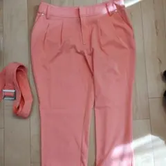 CECIL McBEE オレンジ カジュアルパンツ Mサイズ ベルト付き