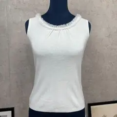MAKELET Tシャツ カットソー 袖なし ノースリーブ フリル M