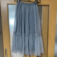 チュールティアードスカート