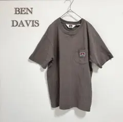 【BEN DAVIS/ベンデイビス】Tシャツ　半袖　ポケット【L】ゴリラ　くすみ
