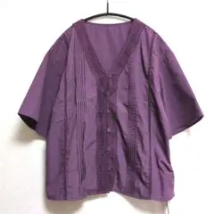 タグ付き　未使用品　merlot メルロー　レース　ブラウス　Vネック　Ｆサイズ