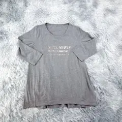 『anyFAM』トップス　カットソー　Tシャツ　グレー 長袖　ロゴ入り