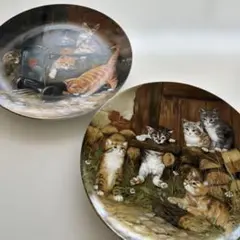 美品 暖炉とイングリッシュスプリンガースパニエル 飾り皿 - メルカリ