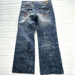 レッドペッパーGOLD LABEL フレアデニム 刺繍フェード Y2K