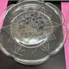 HOYA ガラス皿 5枚セット 花柄 昭和レトロ　未使用