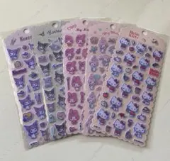 フェルトシール 5枚セット ぷっくりシール 立体シール サンリオ　もこもこ