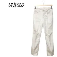 UNIQLO カジュアルパンツ レディース オフィスカジュアル 無地 ストレート