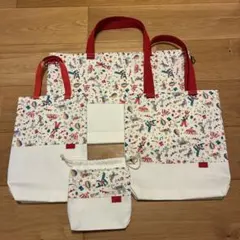 4点セット　レッスンバッグ　体操着入れ　上履き入れ　給食袋　サーカス柄