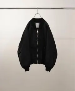 ANCELLM FADED BOMBER JACKET BLACK 2 MA-1