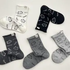 猫デザインソックス5足セット