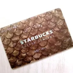 スターバックスカード　人魚サイレンのウロコ茶金　アニバサリー