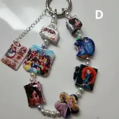 プリンセス ビーズストラップキーホルダー