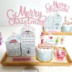 No.D101 水色のクリスマスケーキ＆ハウスセット