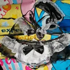 匿名配送 コスプレ メイド服 3点セット