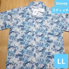 メンズ　ディズニー　スティッチ　アロハシャツ　レーヨンシャツ　LLのサムネイル