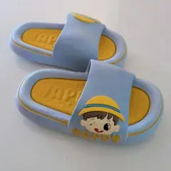 キッズサンダル 16cm相当 水色 黄色 キャラクター付き 水遊び 普段使い