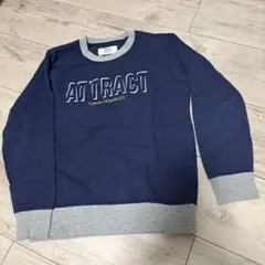 ikka キッズ トレーナー ネイビー×グレー
