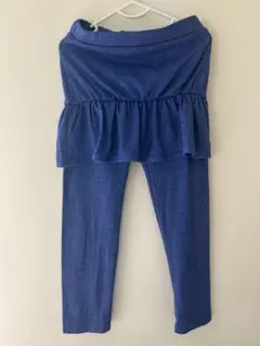 ピラミッド フリル付きレギンス 140サイズ ダークブルー