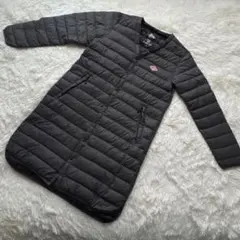 【美品】DANTON インナーダウン ロングダウンコート ノーカラー 36