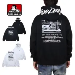 【BEN DAVIS】プルオーバーパーカー ブラック Lサイズ