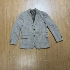 グレー チェック柄 テーラードジャケット