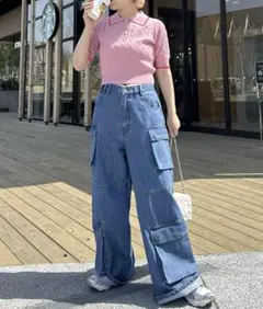 【Alley】デニムカーゴパンツ