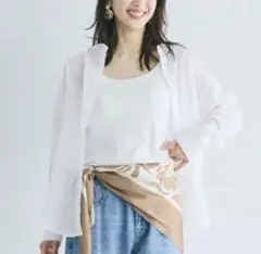 【coca】ガーゼシャツ　ホワイト　L