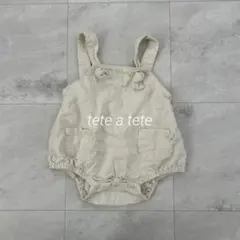 tete a tete 80 テータテート リネンむすびサロペット ロンパース