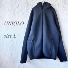 UNIQLO フルジップパーカー L 黒 フード付き カジュアル 羽織890