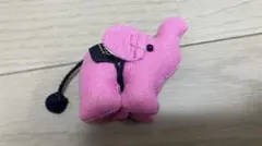 新品未使用　ゾウ　ぬいぐるみ　ピンク　タイ　置物