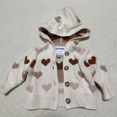 OLD NAVY ハート柄カーディガン 0-3M