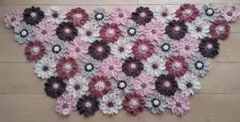 ハンドメイド*かぎ針編みお花のショール*春色