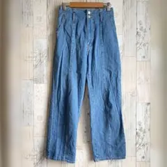 コルザ レディースデニムパンツ ハイウエスト 後ろゴム Mサイズ