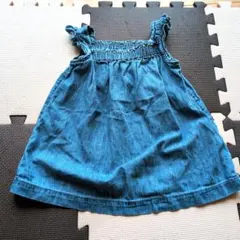 【baby GAP】 デニムブルー ワンピース 18-24ヶ月/90cm