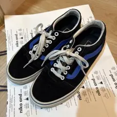 vans ブラック/ブルー スエード スニーカー 25.0cmのサムネイル