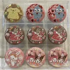 刺繍 缶バッジ ポムポムプリン ハンギョドン マロンクリーム ウィッシュミーメル