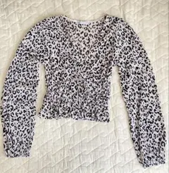 【ZARA】レオパード柄 長袖ブラウス
