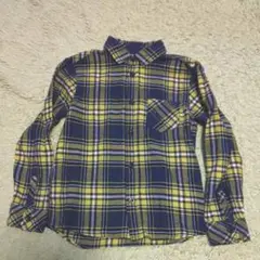 GLOBAL WORK チェックネルシャツ ネイビー XL  120～130