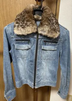 Aquweiser-richeアプワイザーリッシェ デニムジャケット　ファー付き