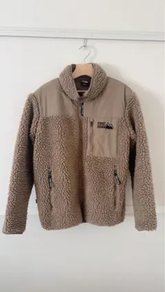 【FIRST DOWN】ブラウンフリースジャケット　Mサイズ