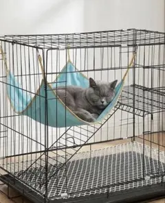 猫用ケージ ハンモック付き 60×40×50cmのサムネイル
