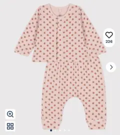 プチバトー　花柄セットアップ　74cm