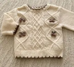 プティマイン さくらんぼ ニット Sサイズ