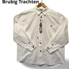 Brubig Trachten ユーロ　ヴィンテージ　チロリアン　シャツ　刺繍