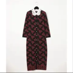 グレースフラワータイトニットワンピース　ダイアグラム　グレースクラス