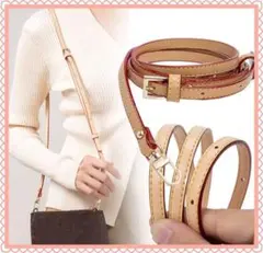 バッグストラップ ベージュ ショルダーストラップ紐ベルト調整可能 付け替え 鞄紐