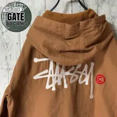 ステューシー　ビッグ刺繍ロゴ ジャケット キャメル 美品　XLARGEのサムネイル