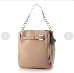 モードフルーレ イタリアンカーフベルト付きスクエアバッグ