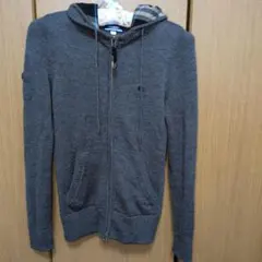 【希少美品】バーバリーブルーレーベル　ジップアップパーカー　ノバチェック　M位 バーバリーブルーレーベル】フード ジップアップパーカー ノバ